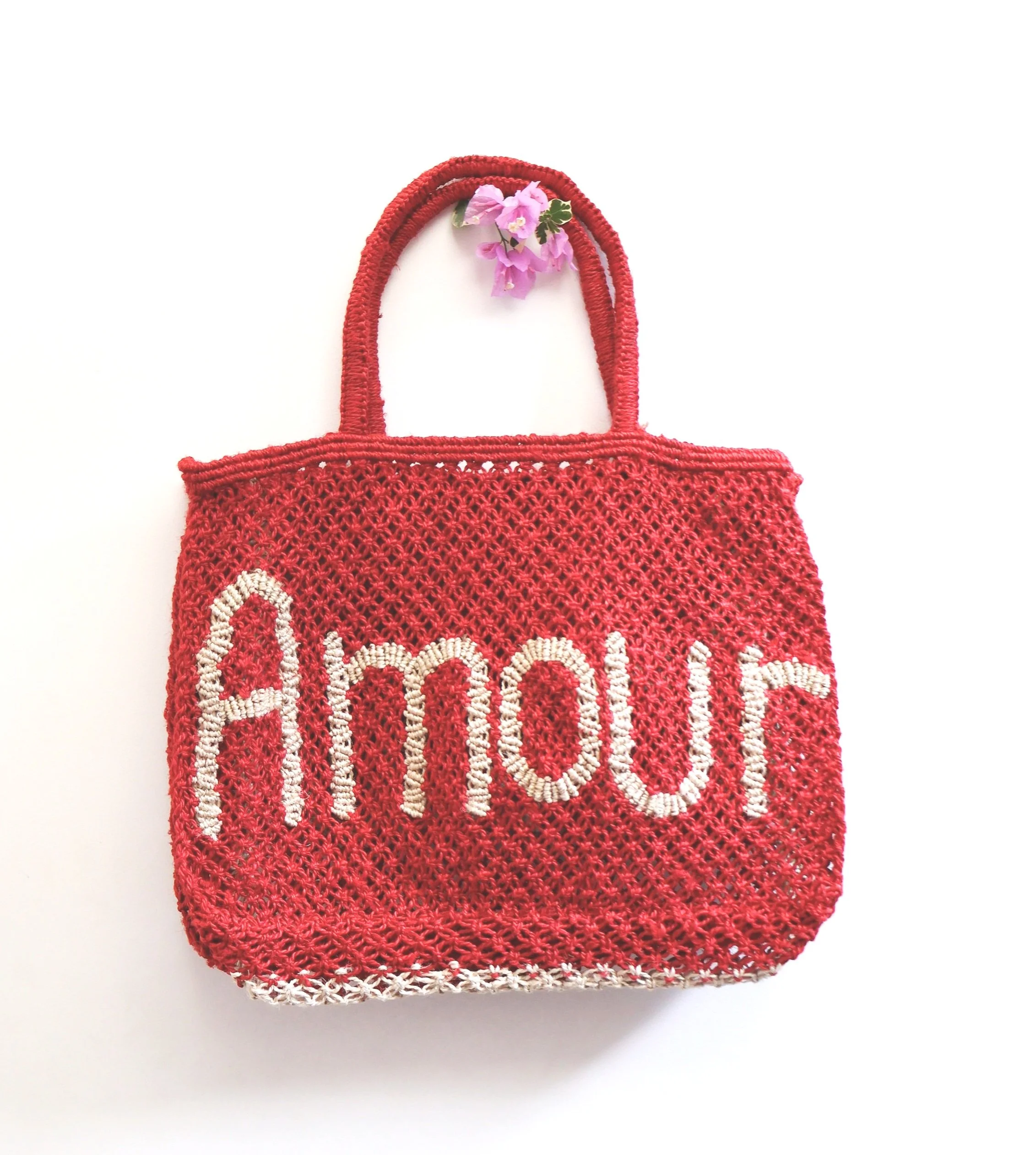 The Jacksons AMOUR Small Jute Bag- Scarlett/Natural
