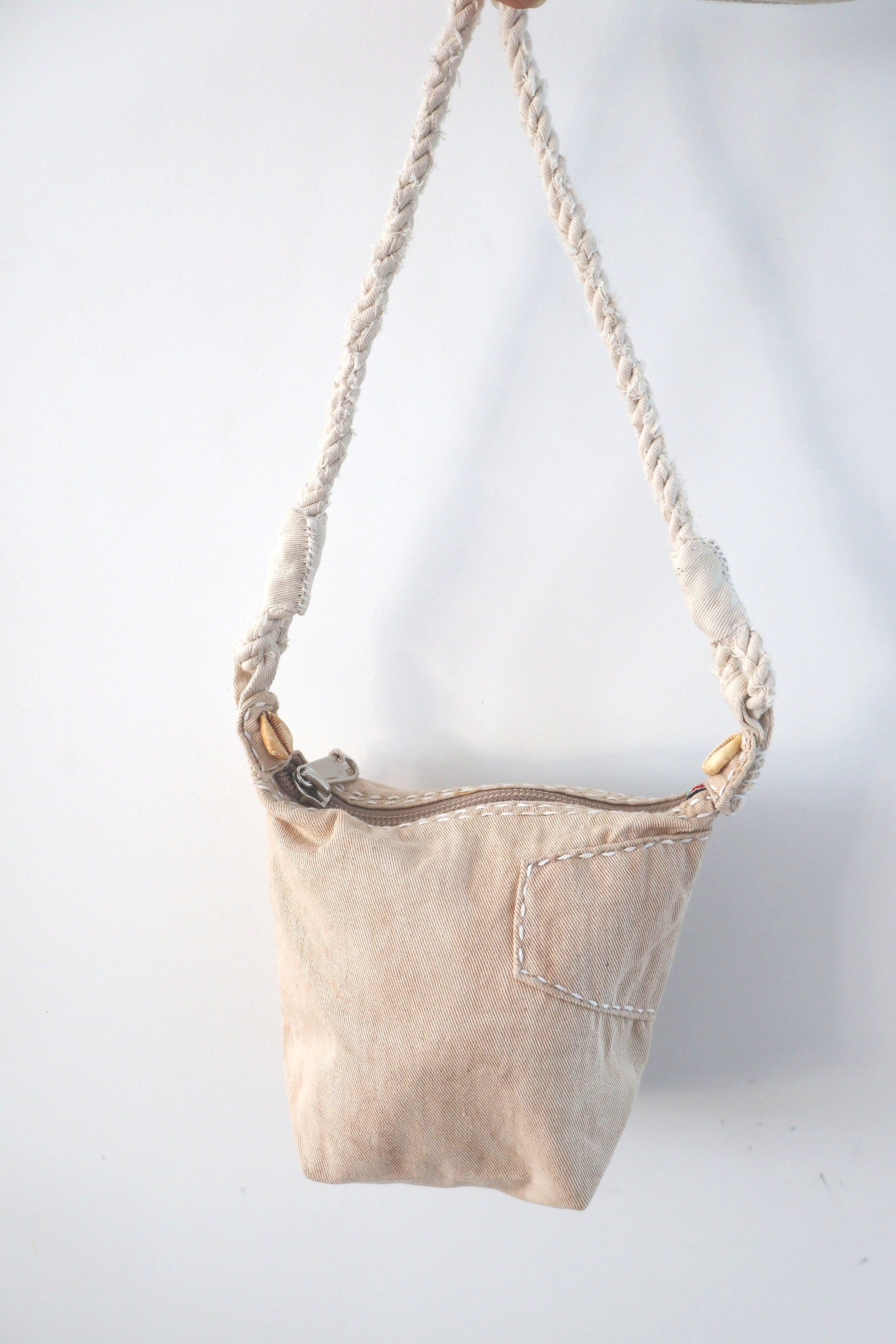 Ali Lamu Small Natural Rainbow Hearts Cross Body