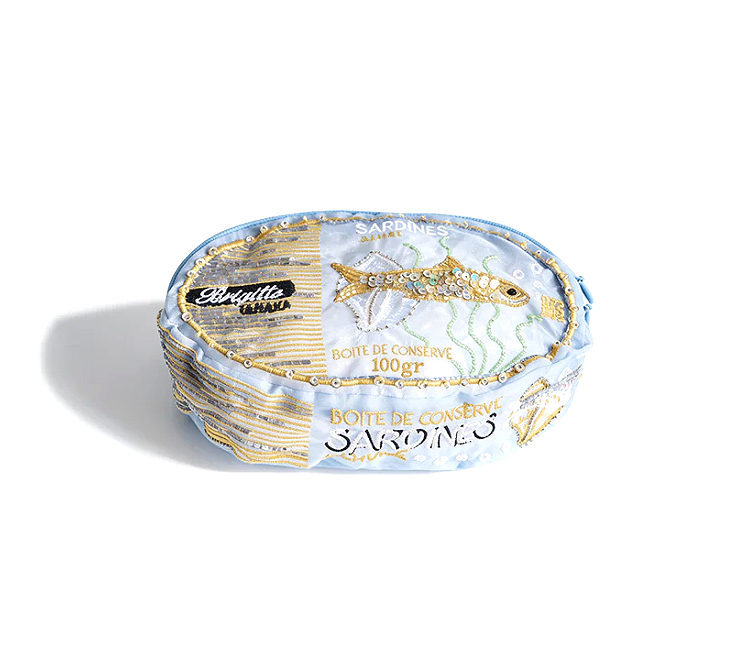 Brigitte Tanaka Haute Couture Sequin Sardines Organza Pouch -Limited Edition