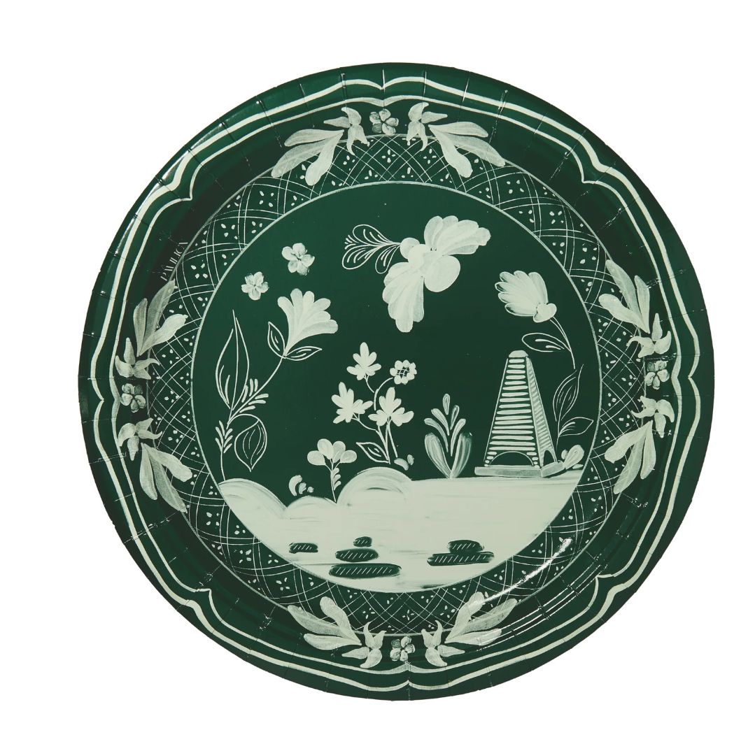 Beachside Pavilion Paper Dinner Plates - Forest 8 Per Pack