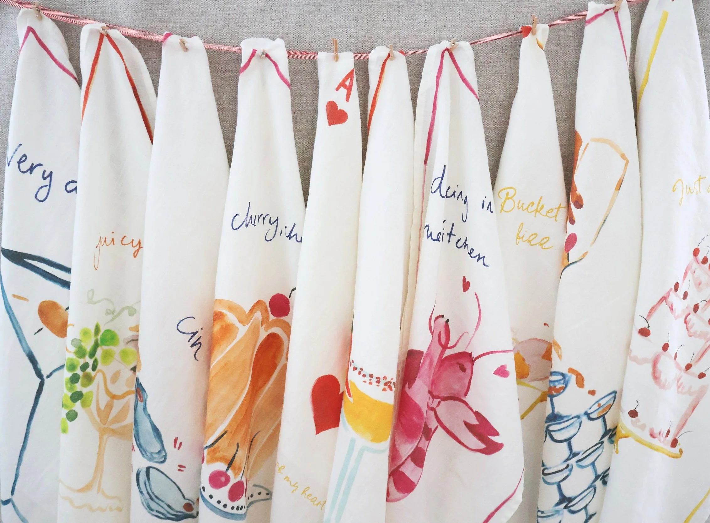 Dinette "Perfect Shot" Linen Tea Towel