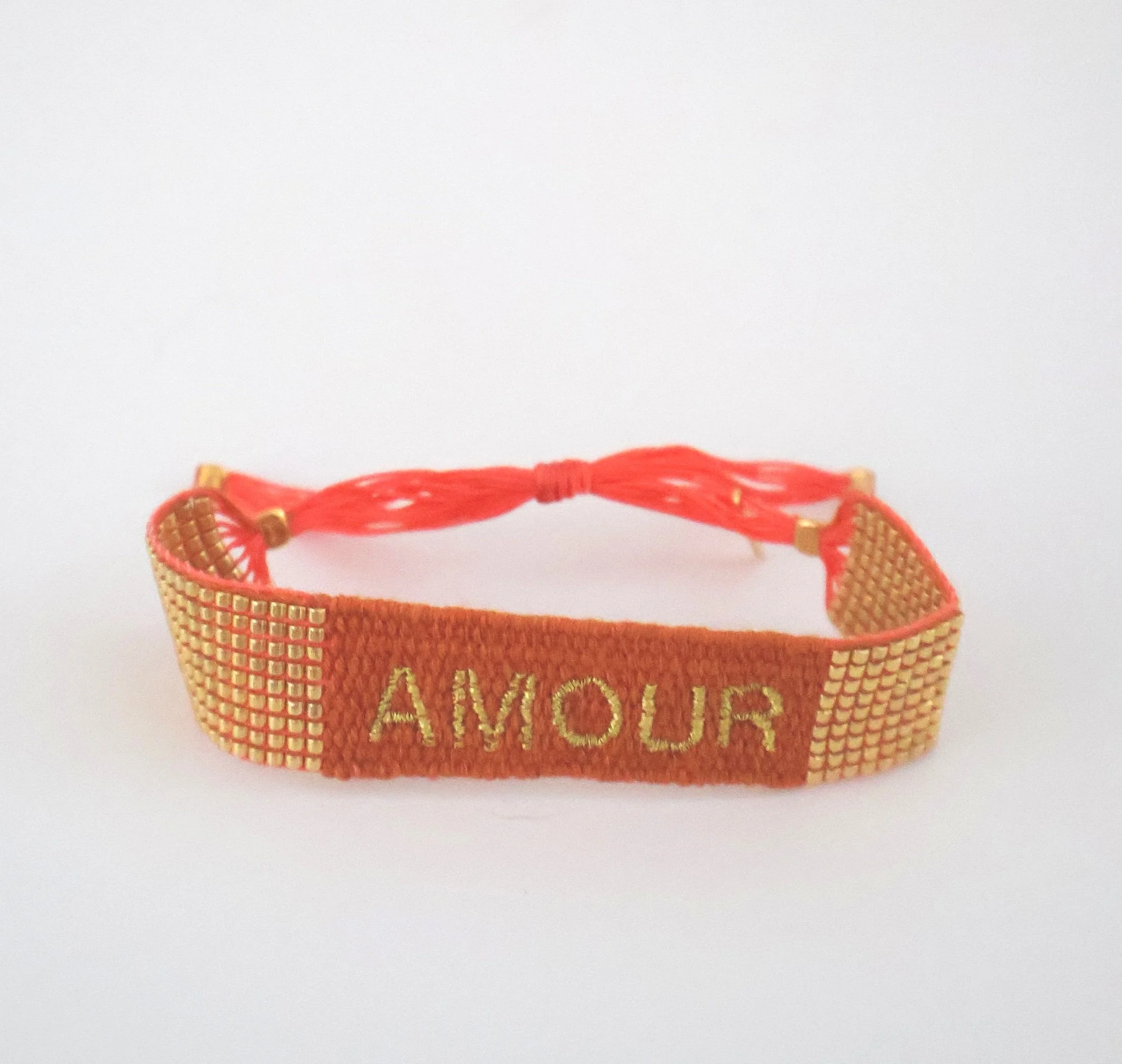 Maison Plune Linen Apricot Manchette Bracelet-Amour