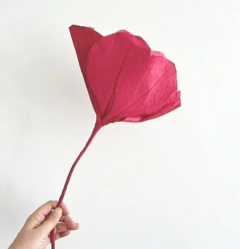 Saa Large Paper Flower-Cherry Blossom Red