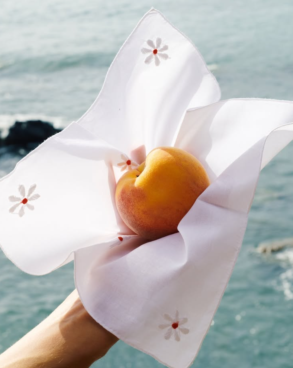 Scarlette Ateliers Red Flowers Handkerchief