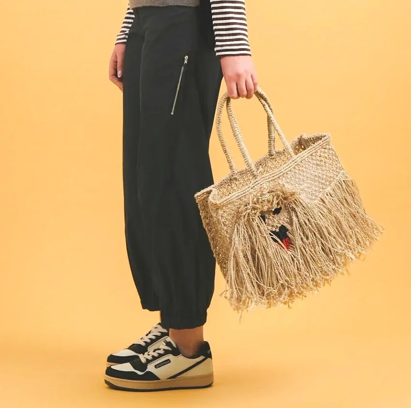 The Jacksons DOUGLAS DOG Jute Bag- Peach Pink