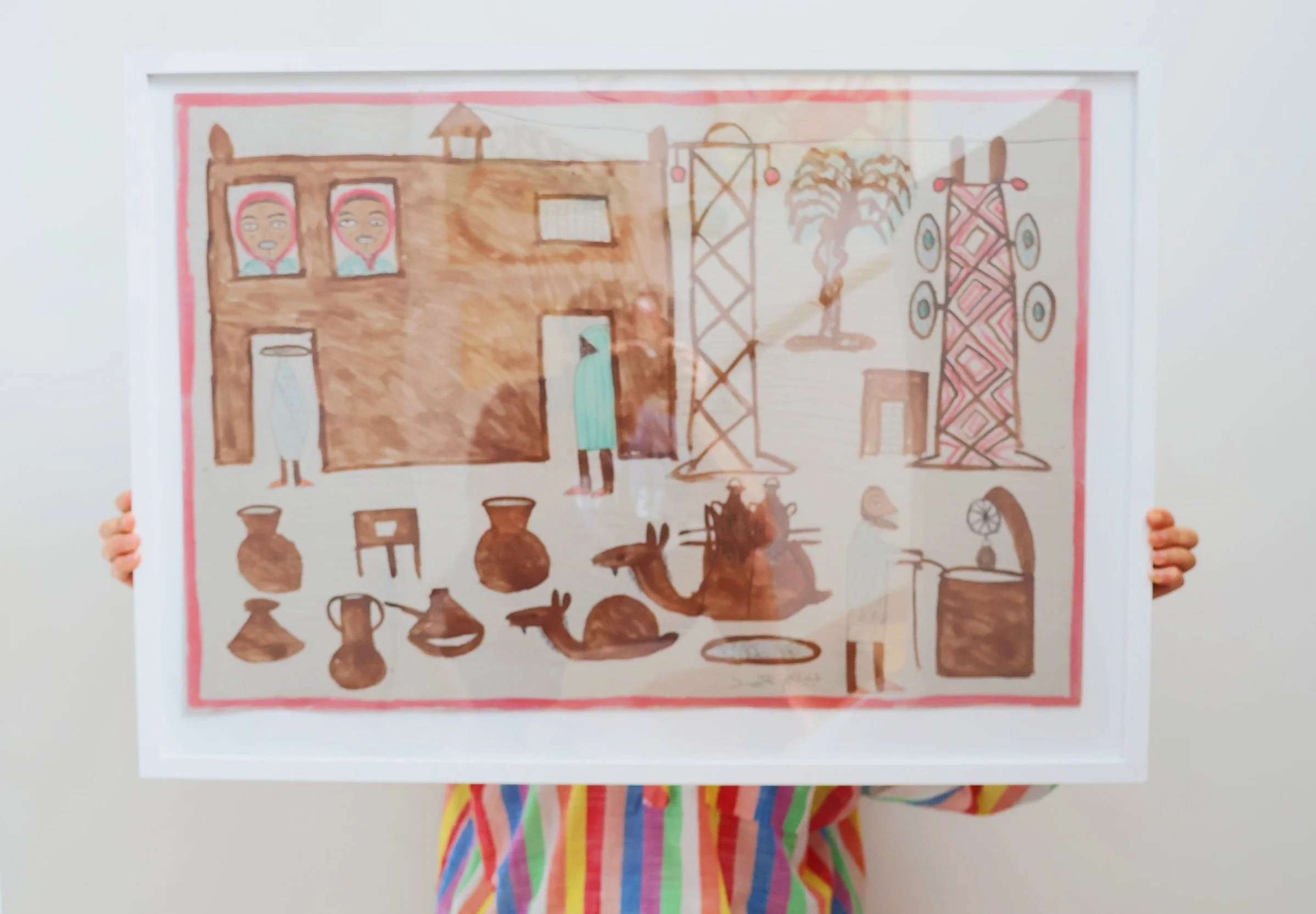 Mohamed Babahoum Original Art-The Heat of the Day