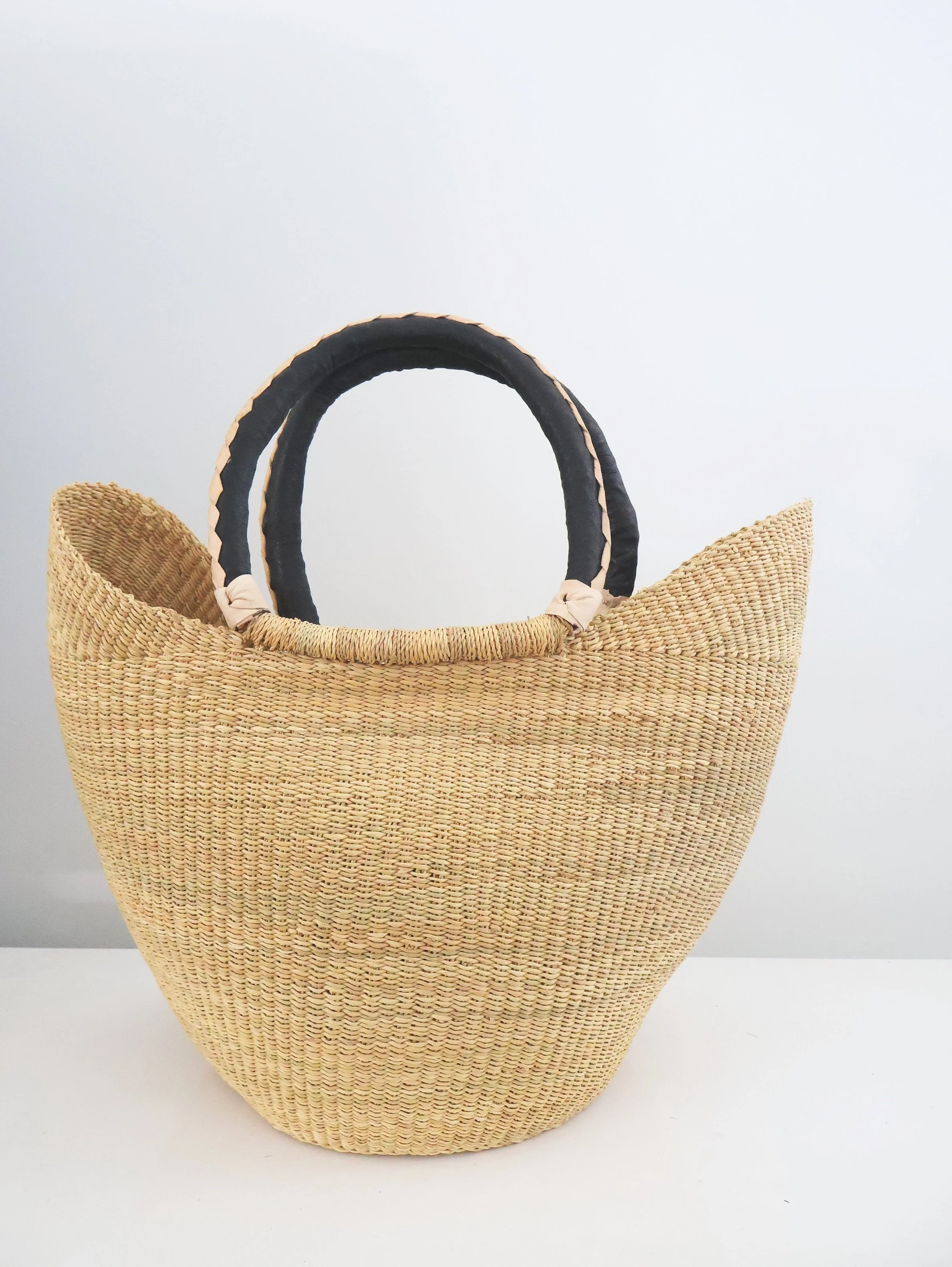 Bolgatanga Handwoven UShopper Basket- XLarge #2