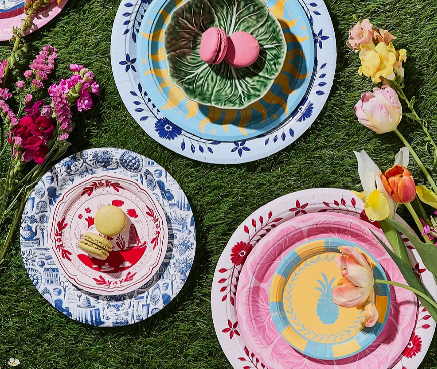 Daisy Josephine Paper Dinner Plates - Ballet & Berry 8 Per Pack