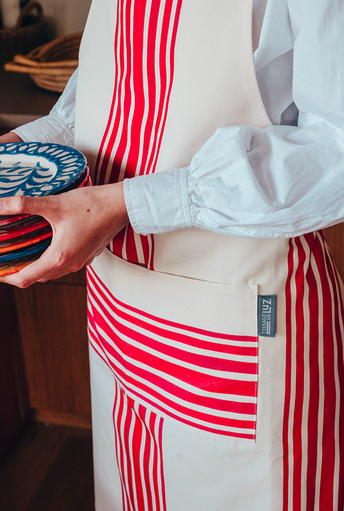 Tissage de Luz Beaurivage Apron- Blue