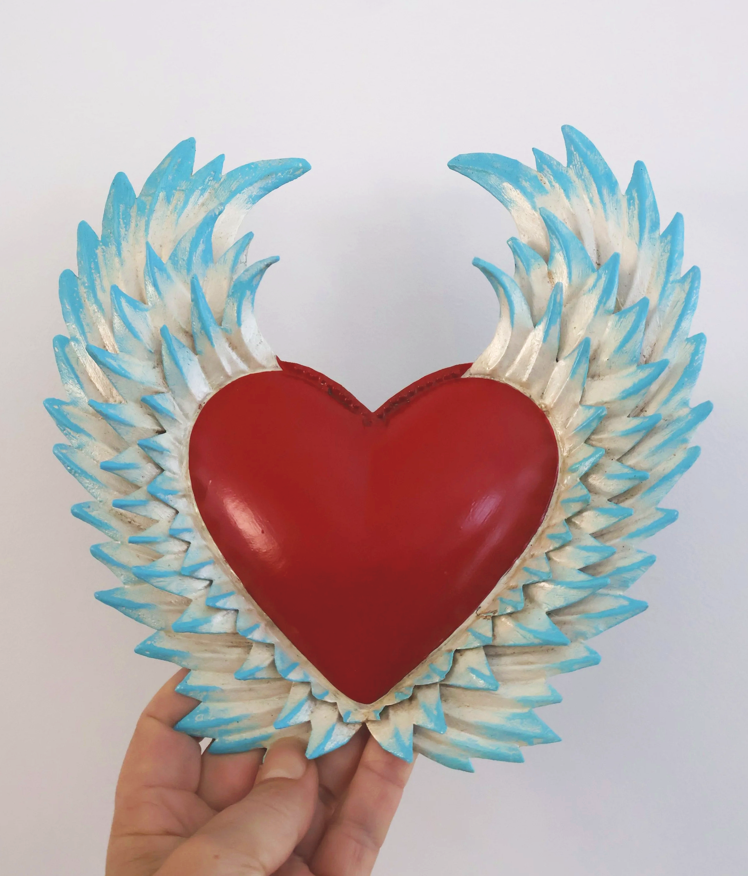 Tin Heart with Wings