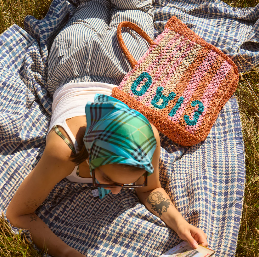 The Jacksons CIAO Jute Bag- Peach Rose Natural