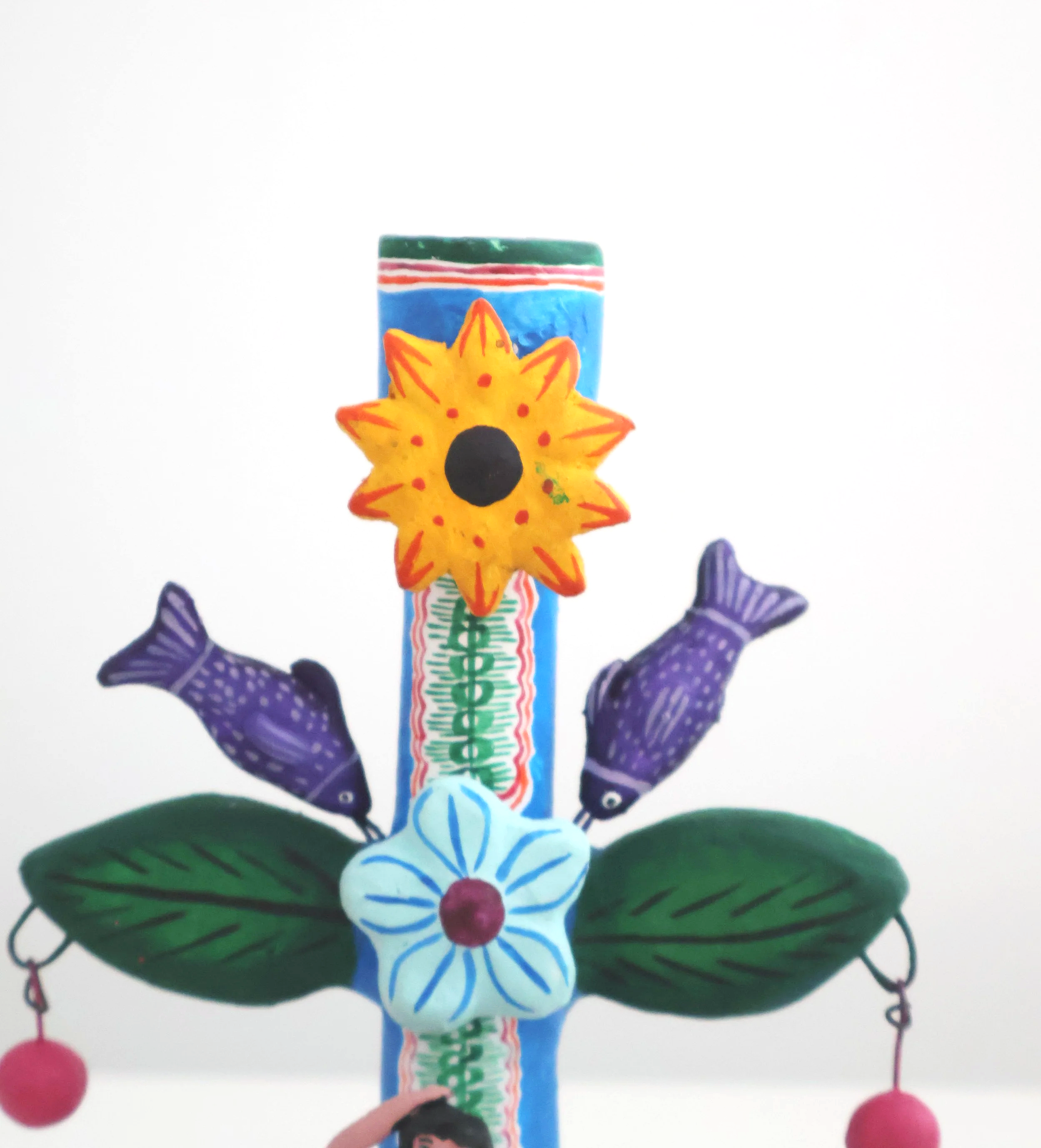 Mexican Mermaid Candelabra - Aqua