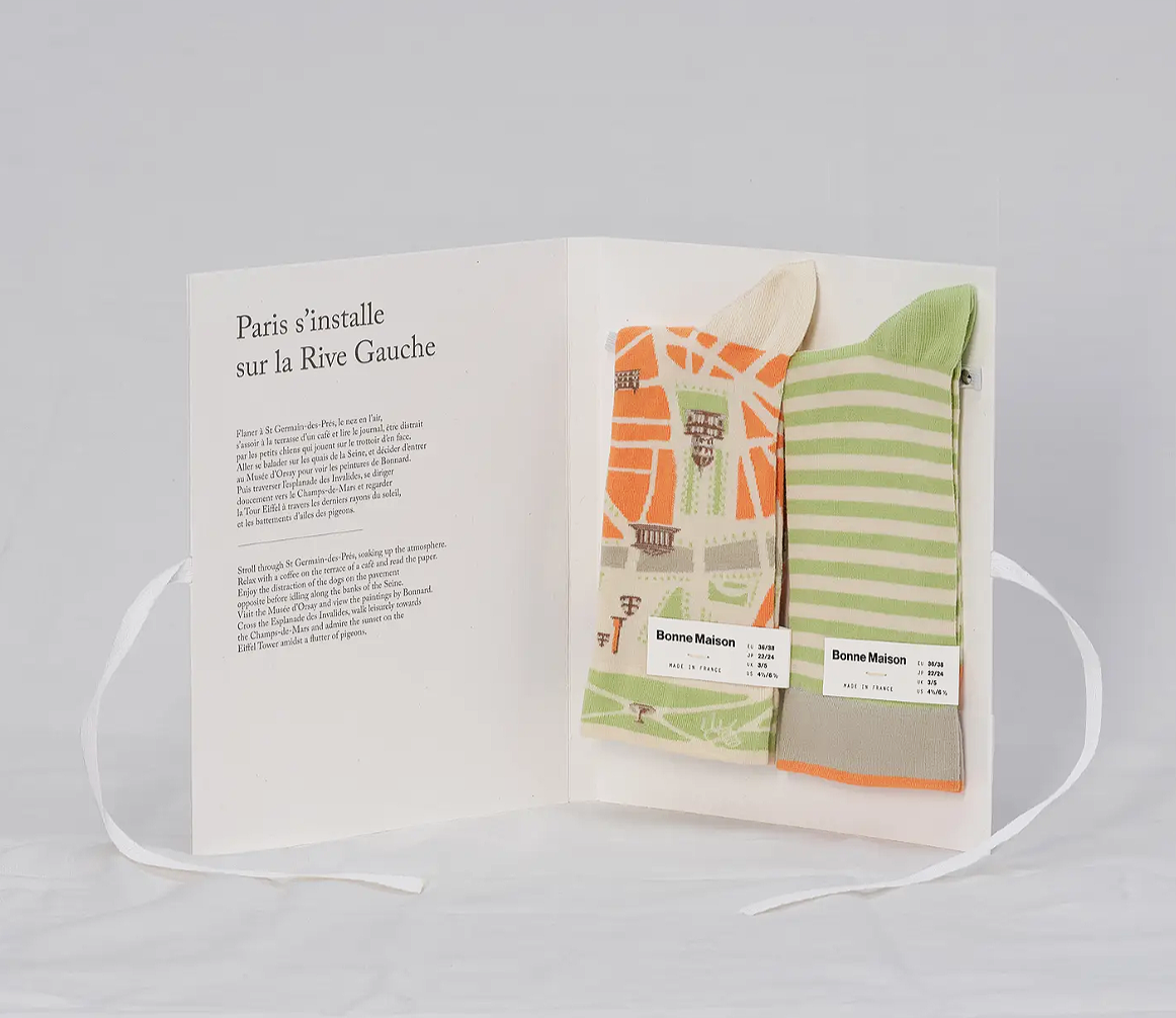 Bonne Maison Two‑Pair Gift Book -Paris The Map Sz 36/38