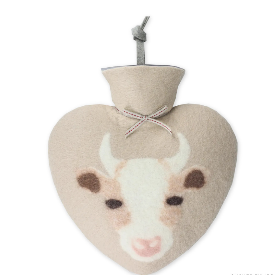 WärmeWunder Heart Hot Water Bottle- Cow Bone