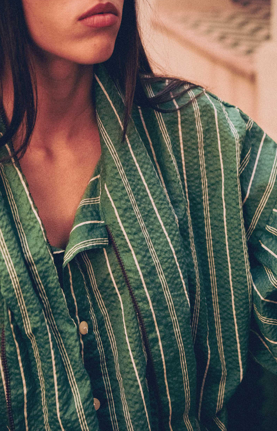 Claramonte Delice Lavallière  Blouse-Green One Size