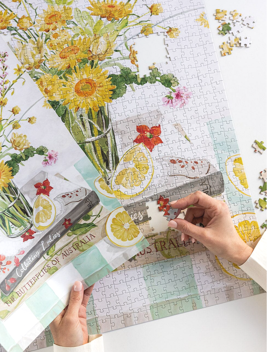 Bespoke Letterpress Native Wildflowers 1000pc Puzzle