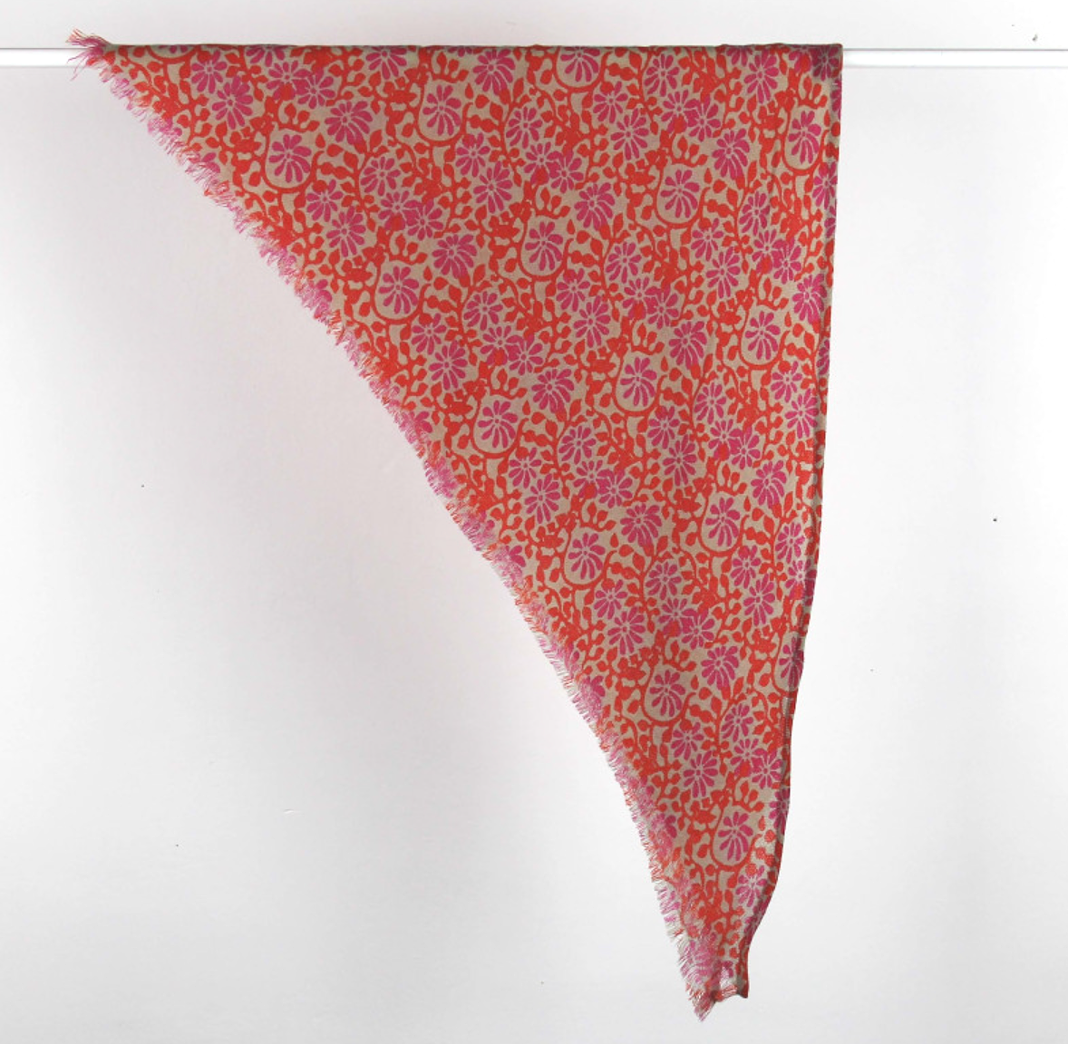 Les Belles Vagabondes Suzanne Wool Scarf Fuchsia
