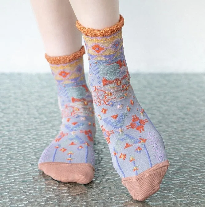 COQ Japanese Socks-Usagi Farm Mauve