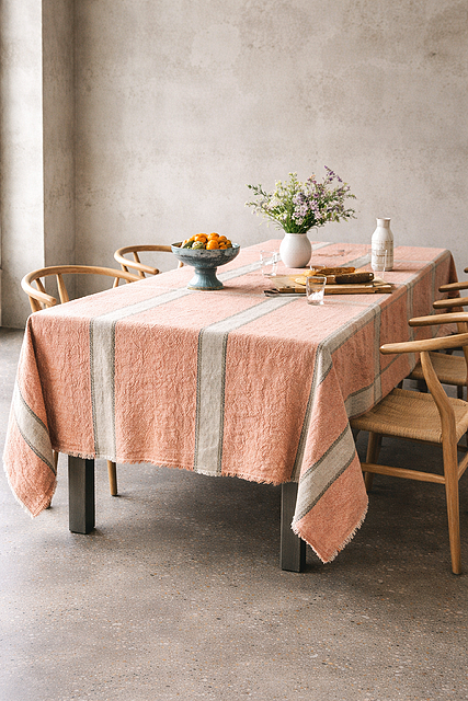 Charvet Éditions Canyon Tablecloth- Carrot 150x250cm
