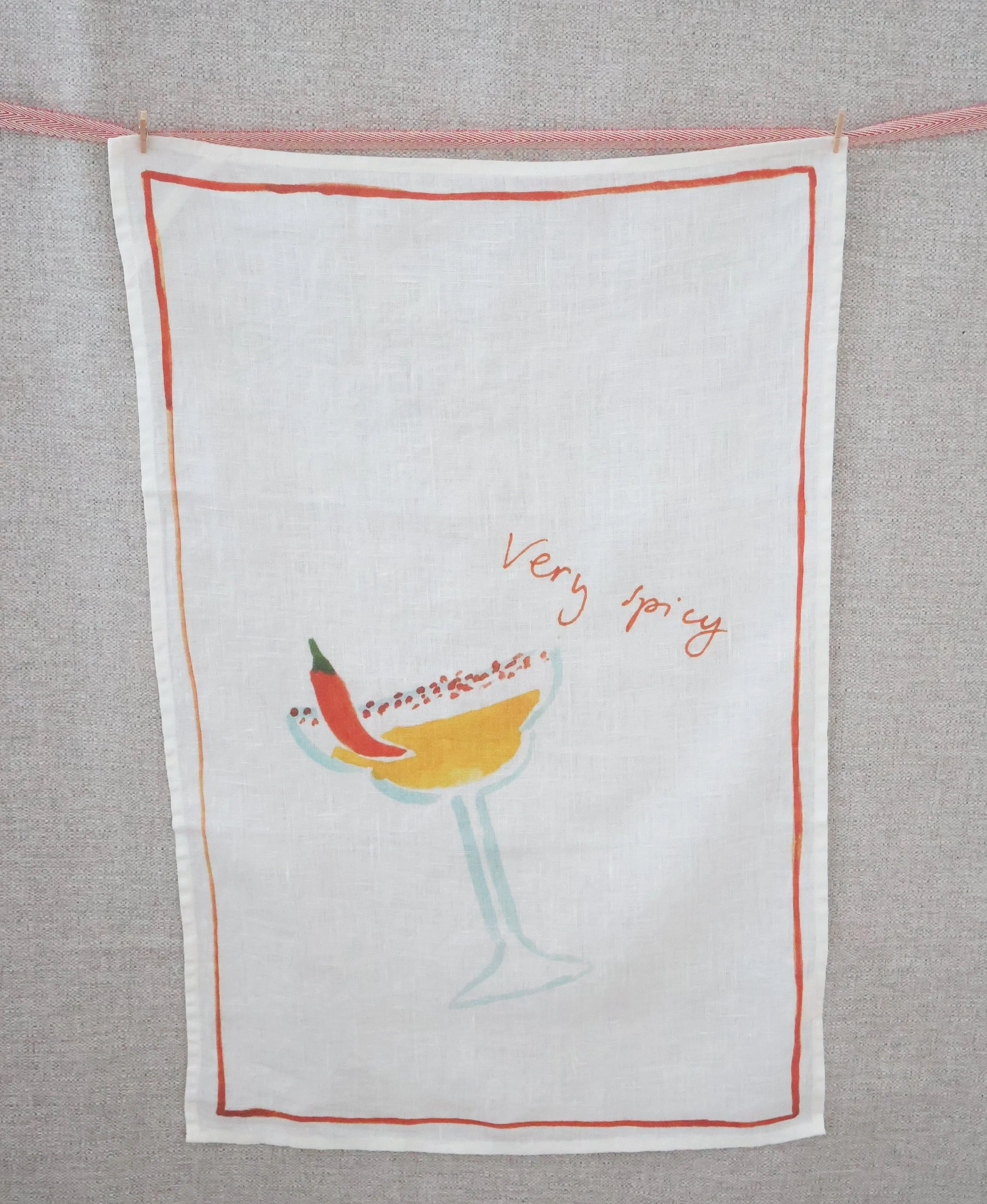 Dinette "Spicy Margs" Linen Tea Towel