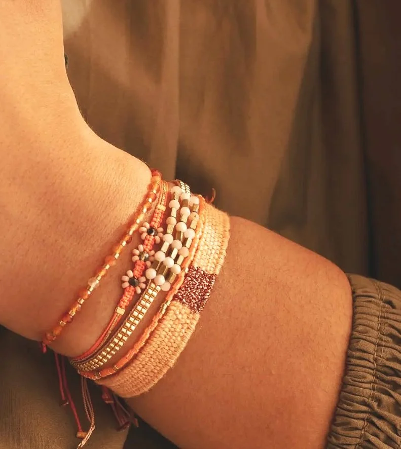 Maison Plune Daisy Bracelet-Pale Pink