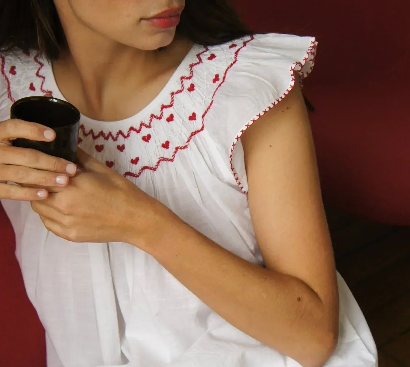 Scarlette Ateliers Sofia Pajama- Navy embroideries Sz S/M