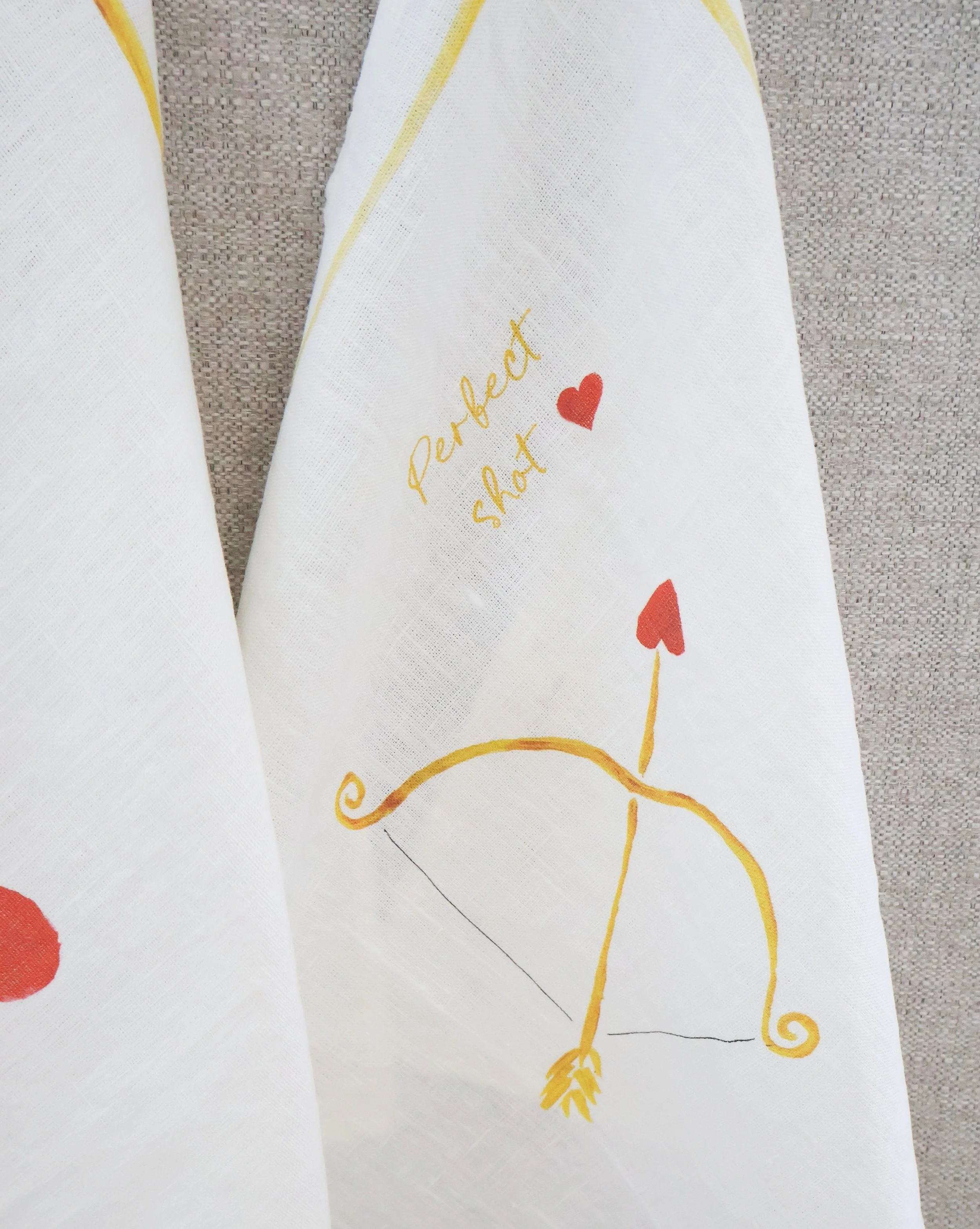 Dinette "Ace of My Heart / Perfect Shot " Linen Napkin Set -2