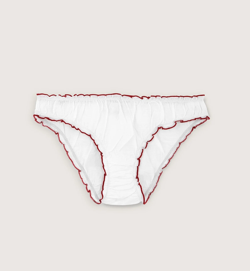 Scarlette Ateliers Bonnie Panty White Red Borders