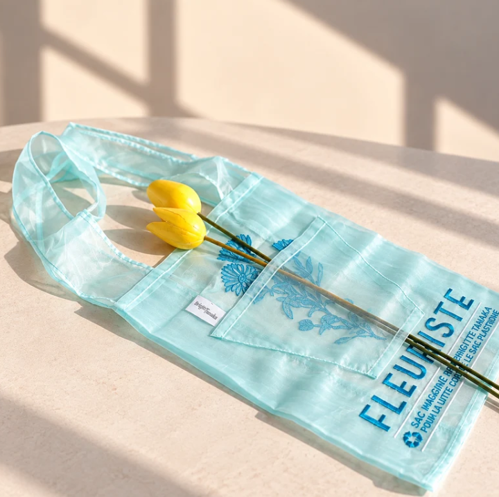 Brigitte Tanaka Blue Florist Organza Bag