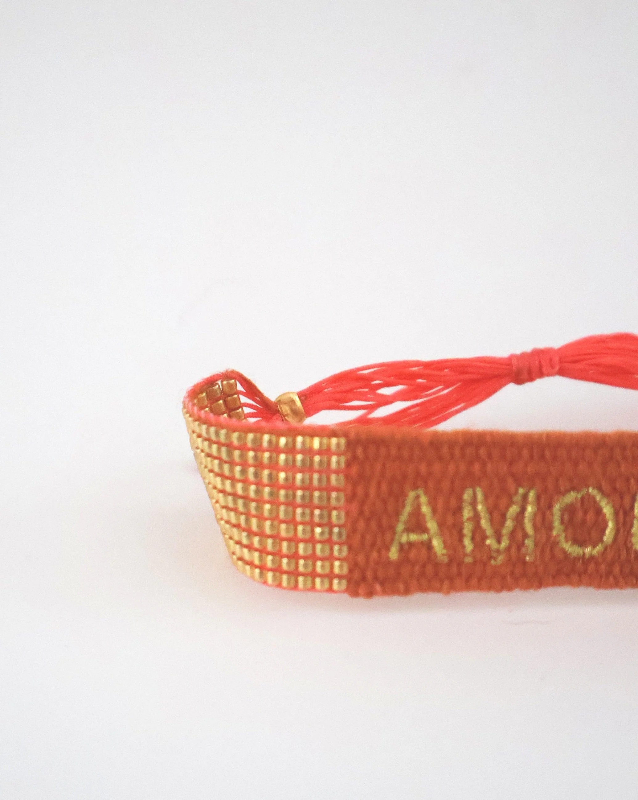Maison Plune Linen Apricot Manchette Bracelet-Amour