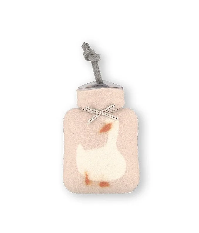 WärmeWunder Small Hot Water Bottle- Goose White Dune