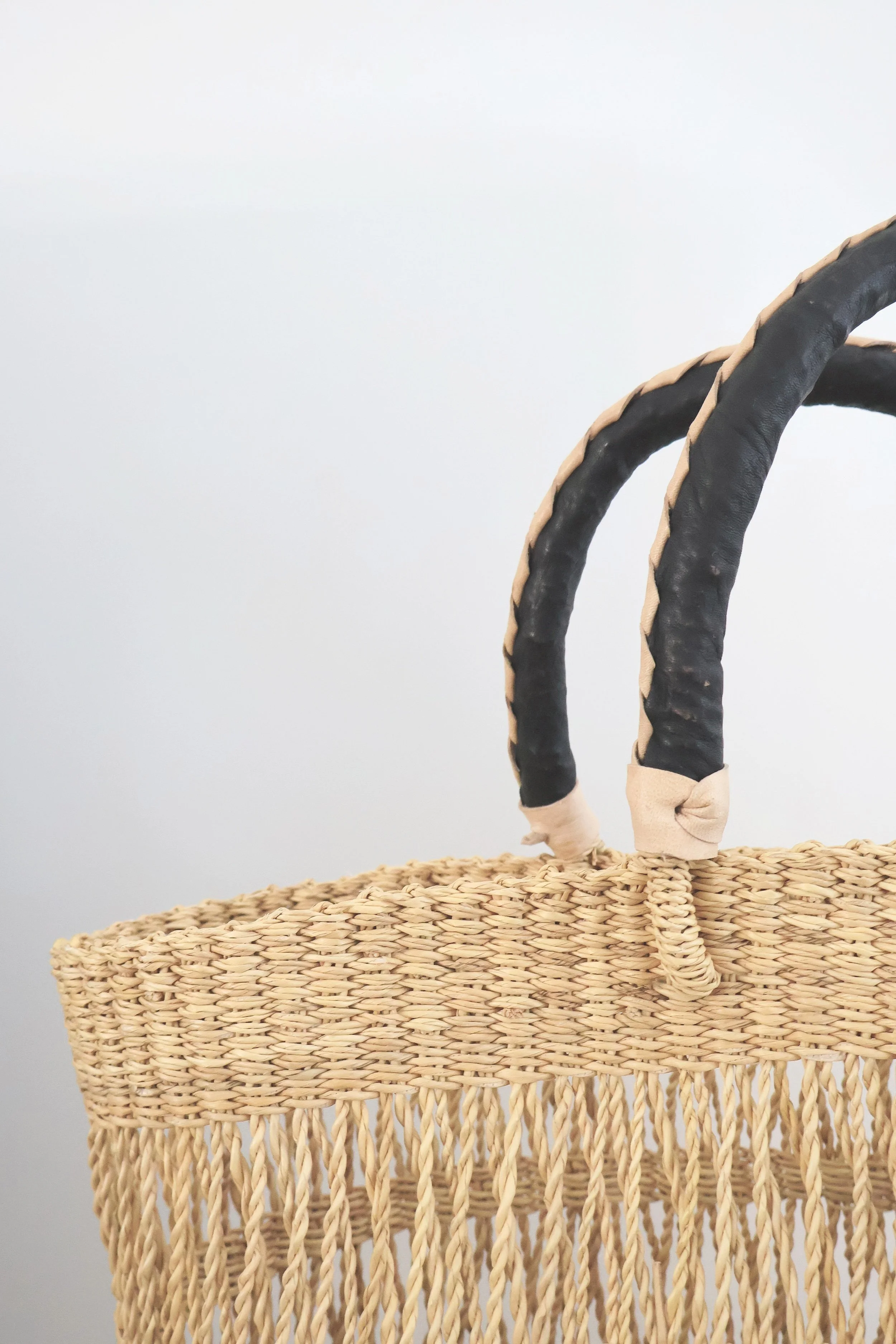 Bolgatanga Handwoven Natural Net Basket Bag- XLarge