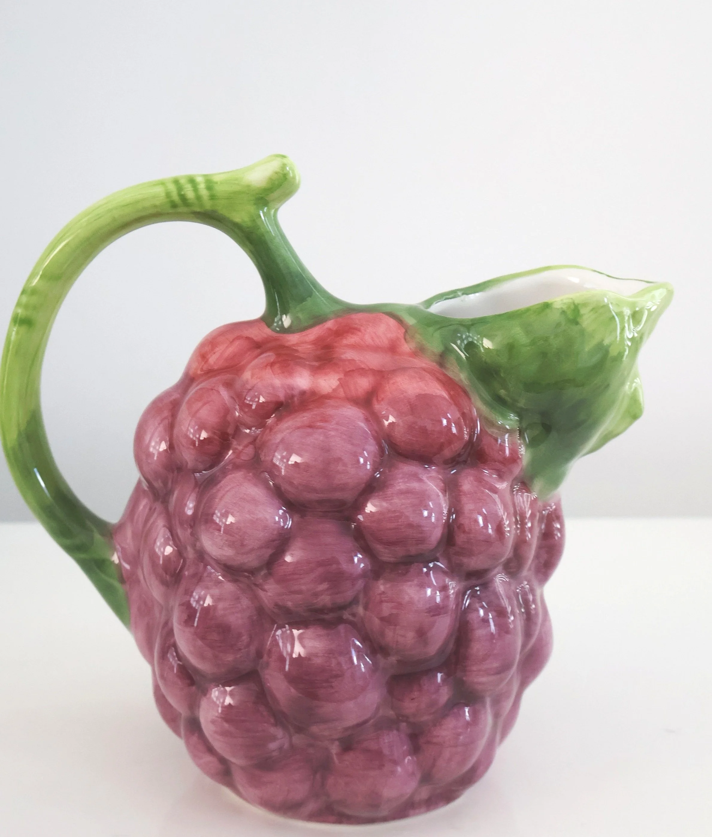 Les Ottomans Fruit Collection Hand-Painted Ceramic Jug - Large Grape