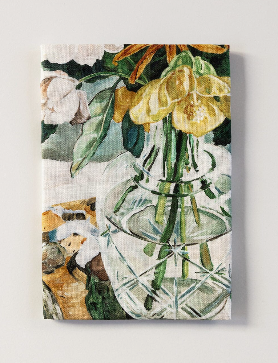 Bespoke Letterpress April Blooms 100% Linen Tea Towel