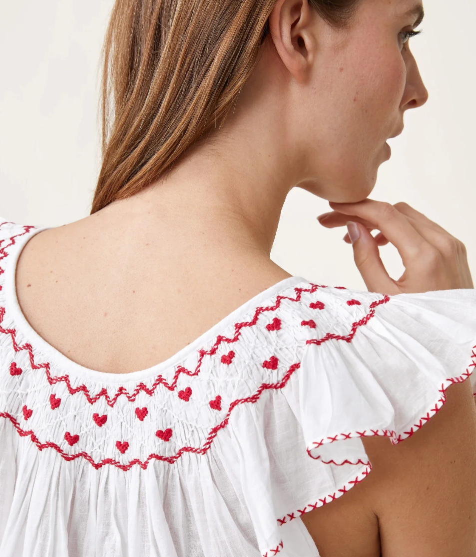 Scarlette Ateliers Sofia Pajama- Red embroideries Sz M/L