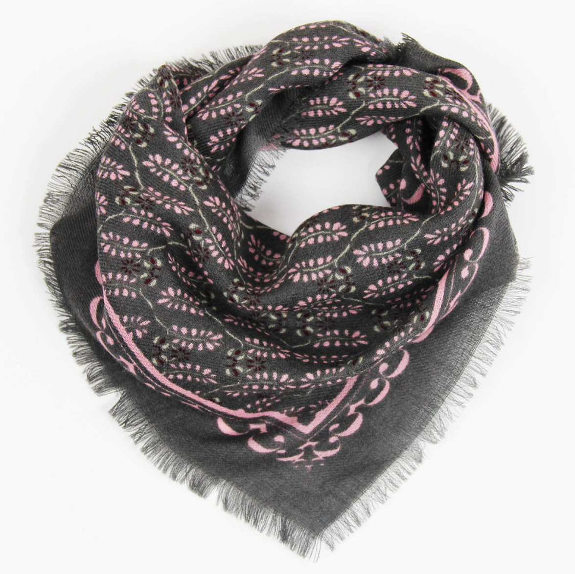 Les Belles Vagabondes Delta Celeste Wool Scarf Marron