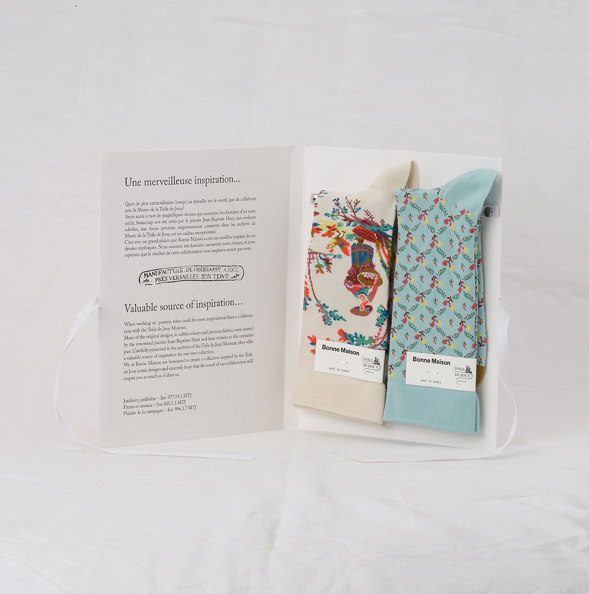 Bonne Maison Two‑Pair Gift Book -Toile De Jouy La Jardinière Sz 36/38