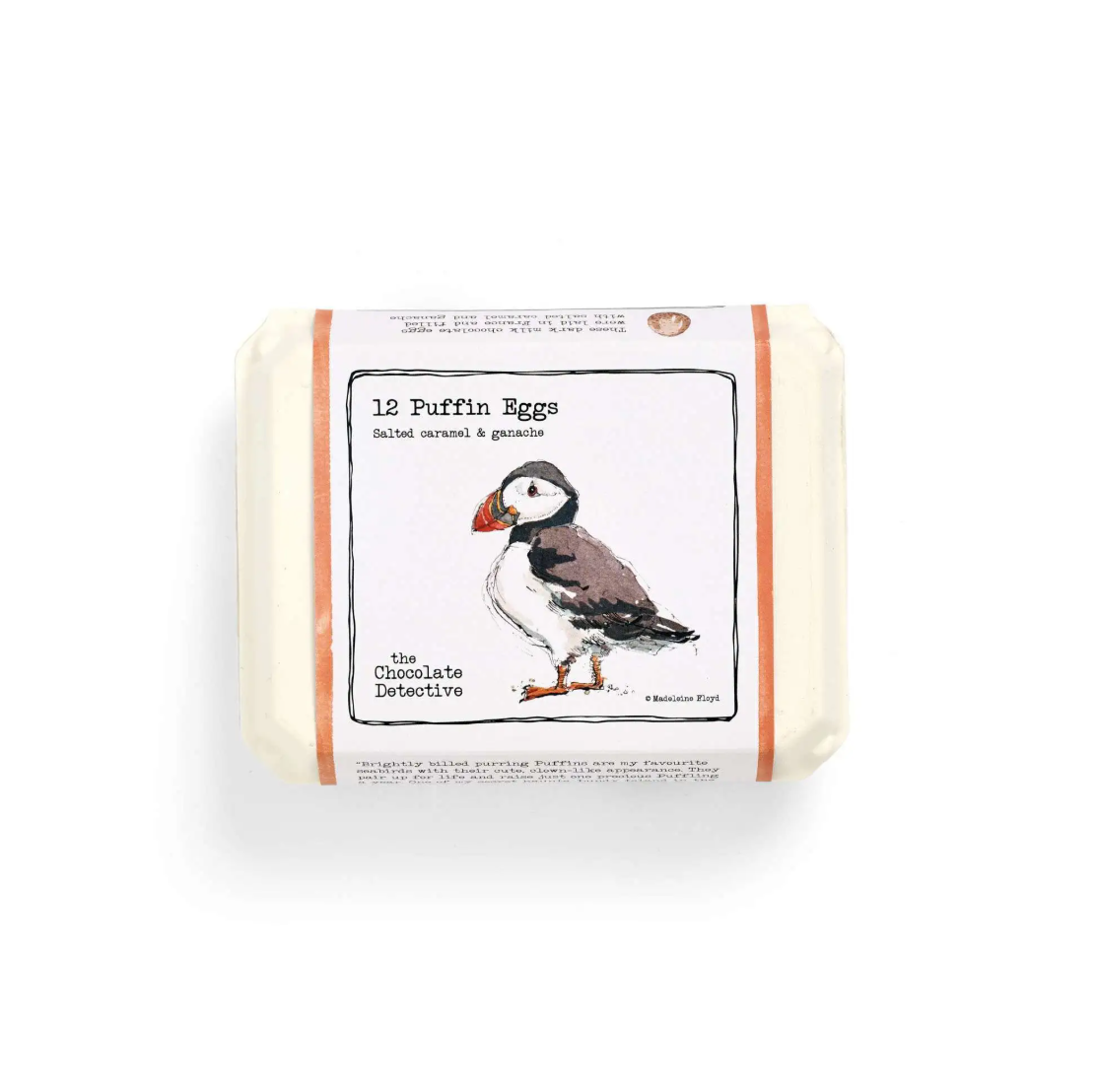 12 Handcrafted Chocolate Bird Eggs-Puffin