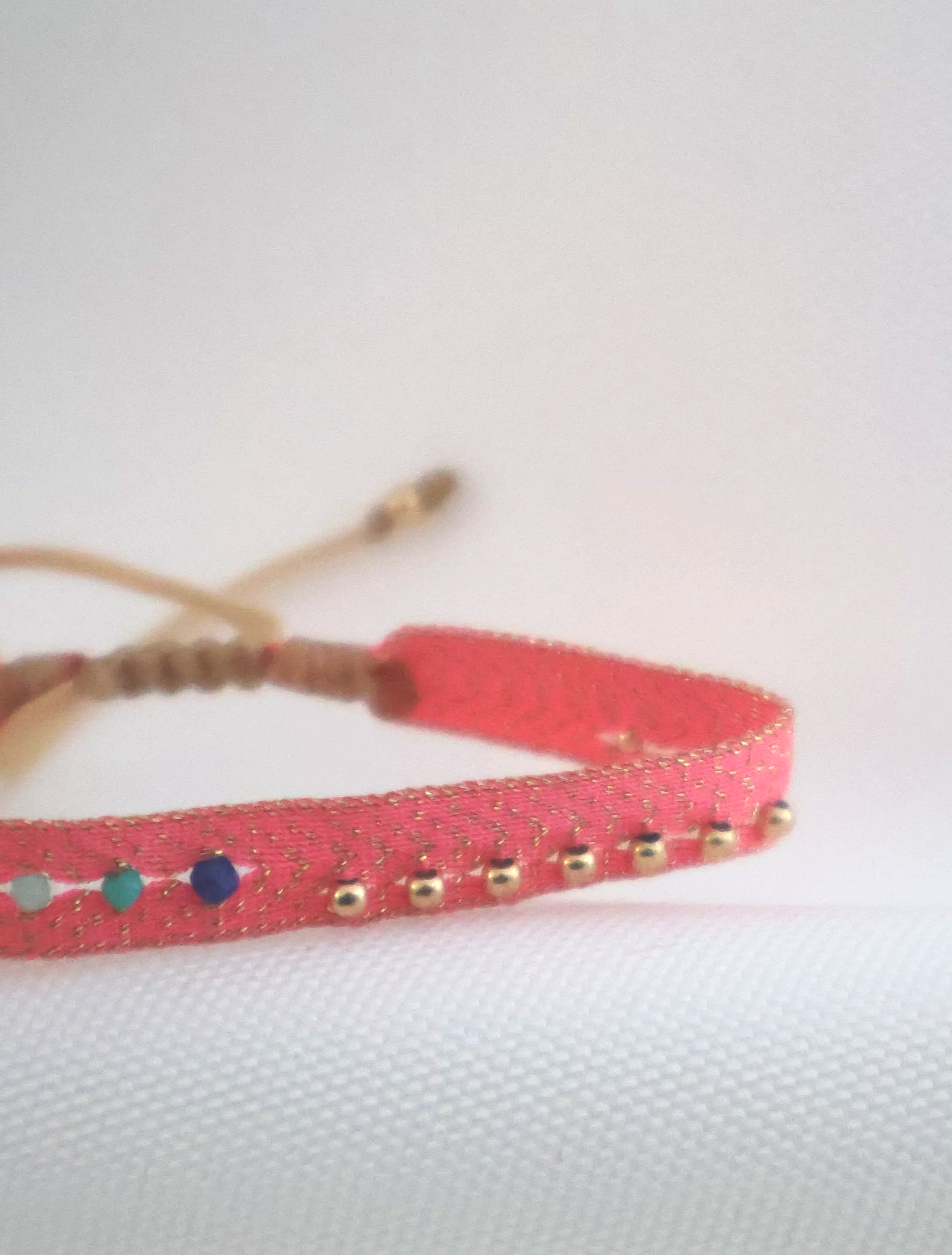 Leju Handwoven Majestic Bracelet- Pink