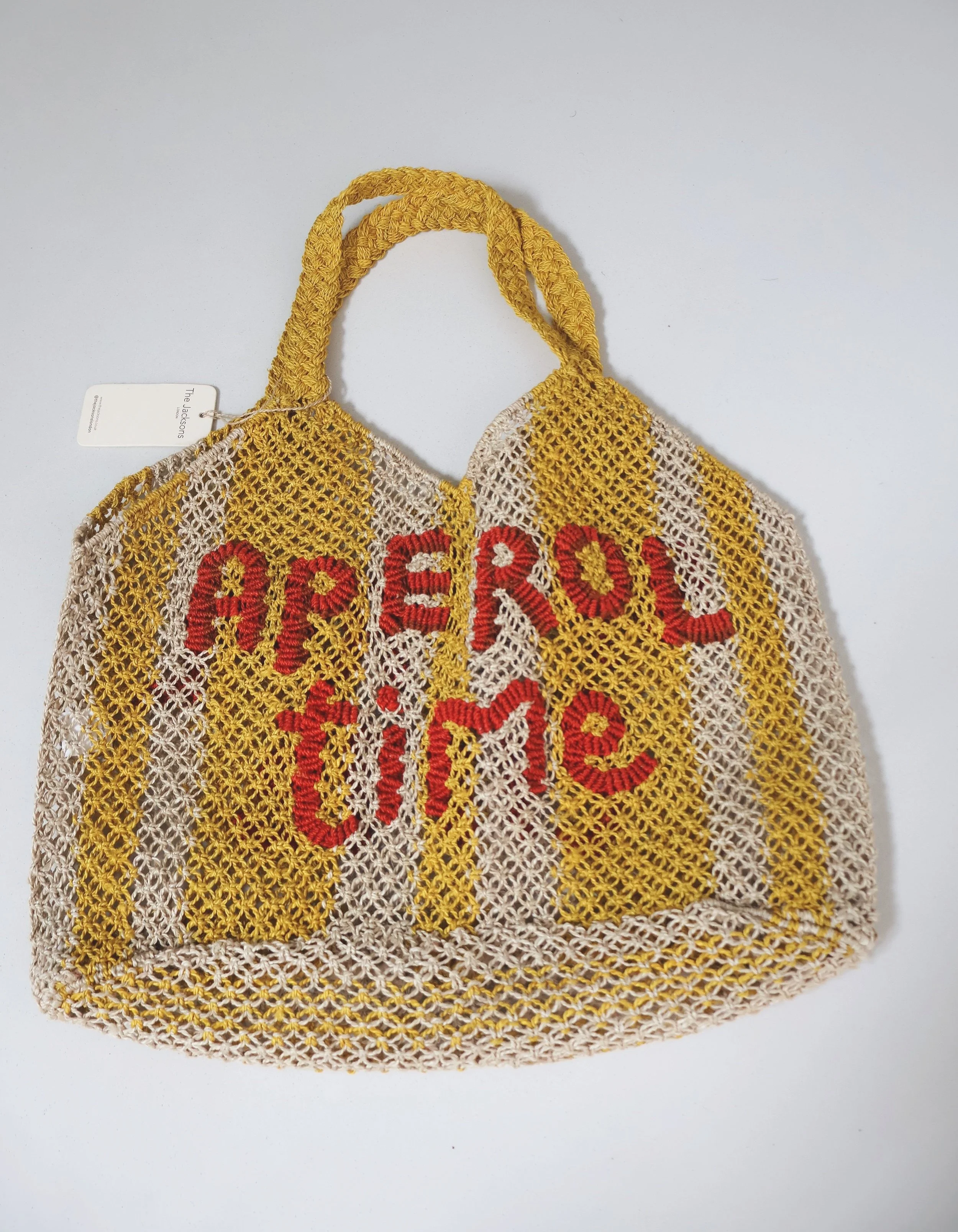 The Jacksons APEROL Jute Bag- Yellow/Natural/Spice/Ginger