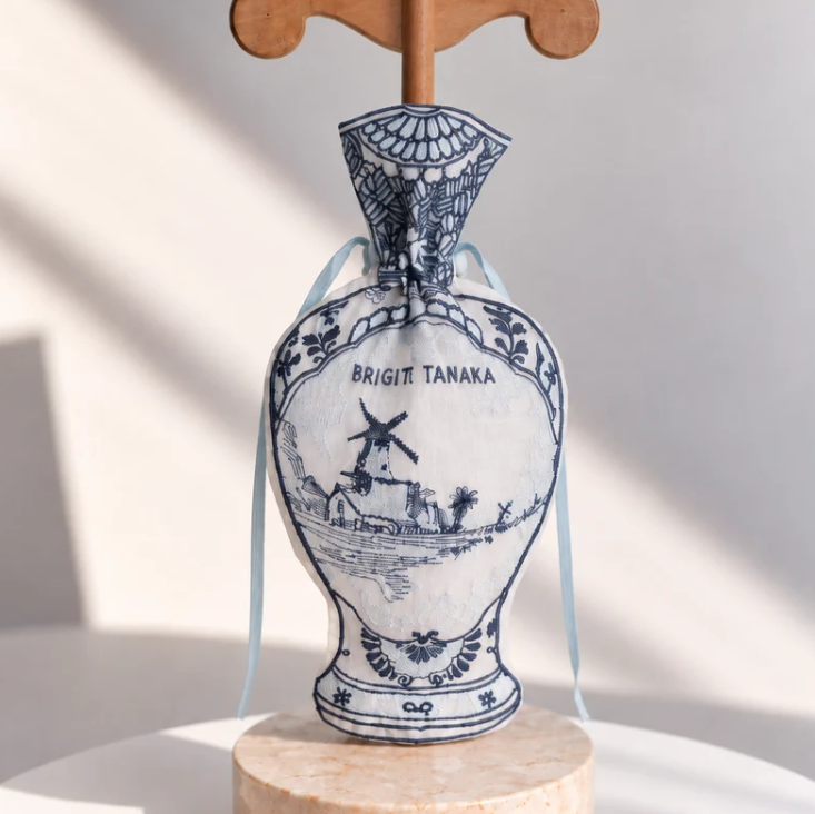 Brigitte Tanaka Delft Vase Organza Pouch