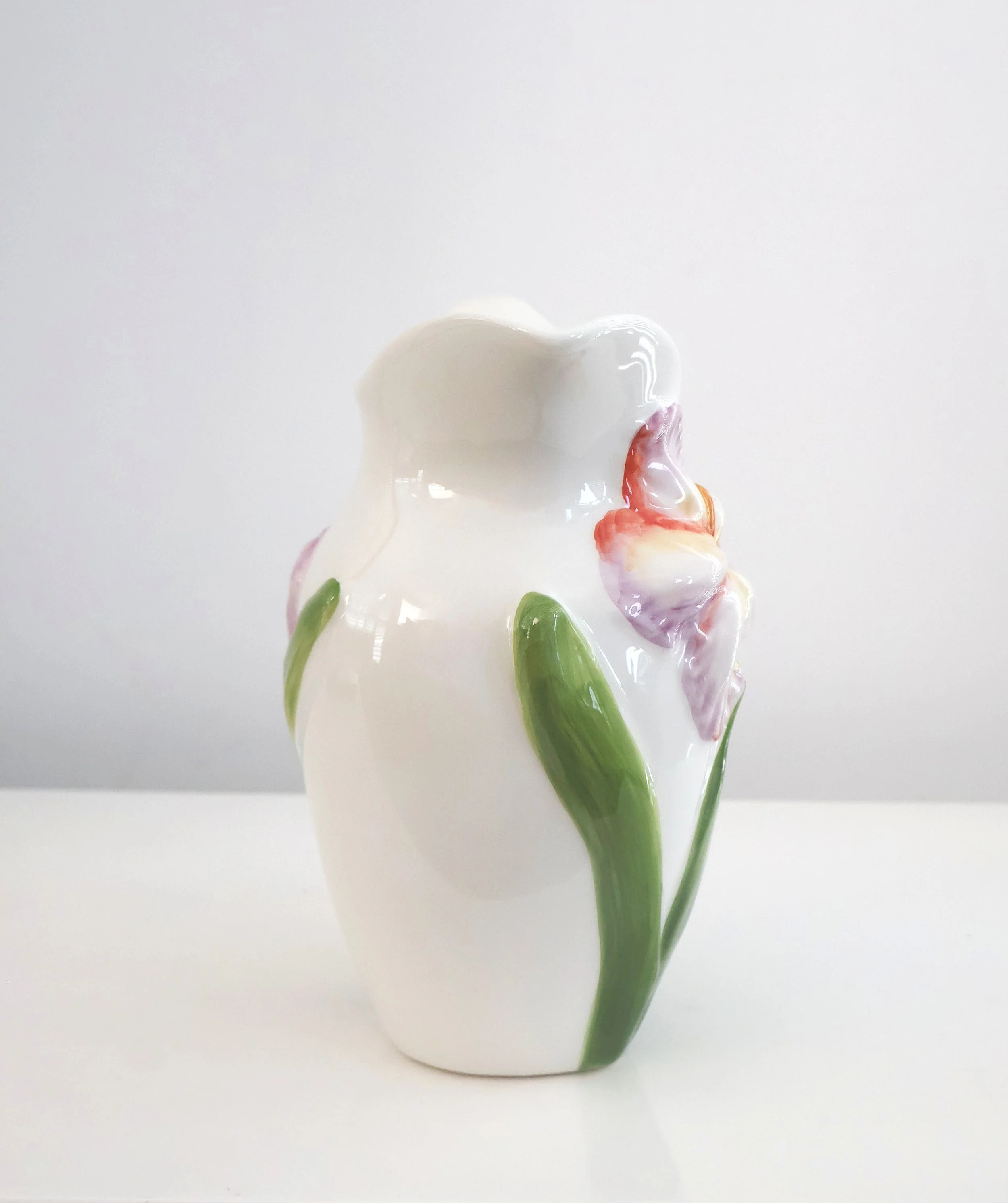 Les Ottomans Florilège Collection Hand-Painted Ceramic Jug- Hibiscus