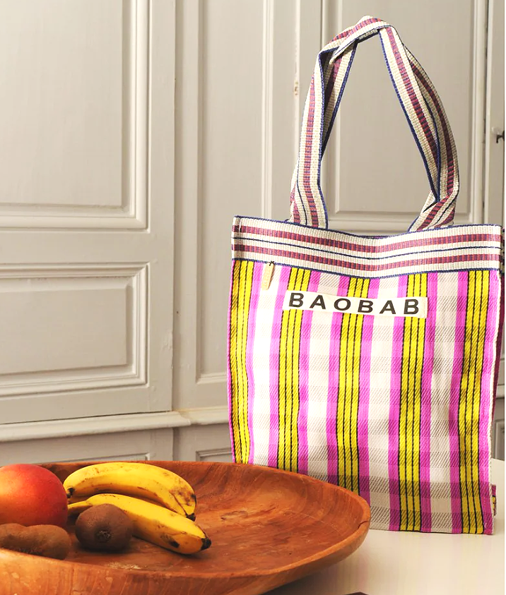 BAOBAB City Nylon Tote Bag -Pink/Yellow