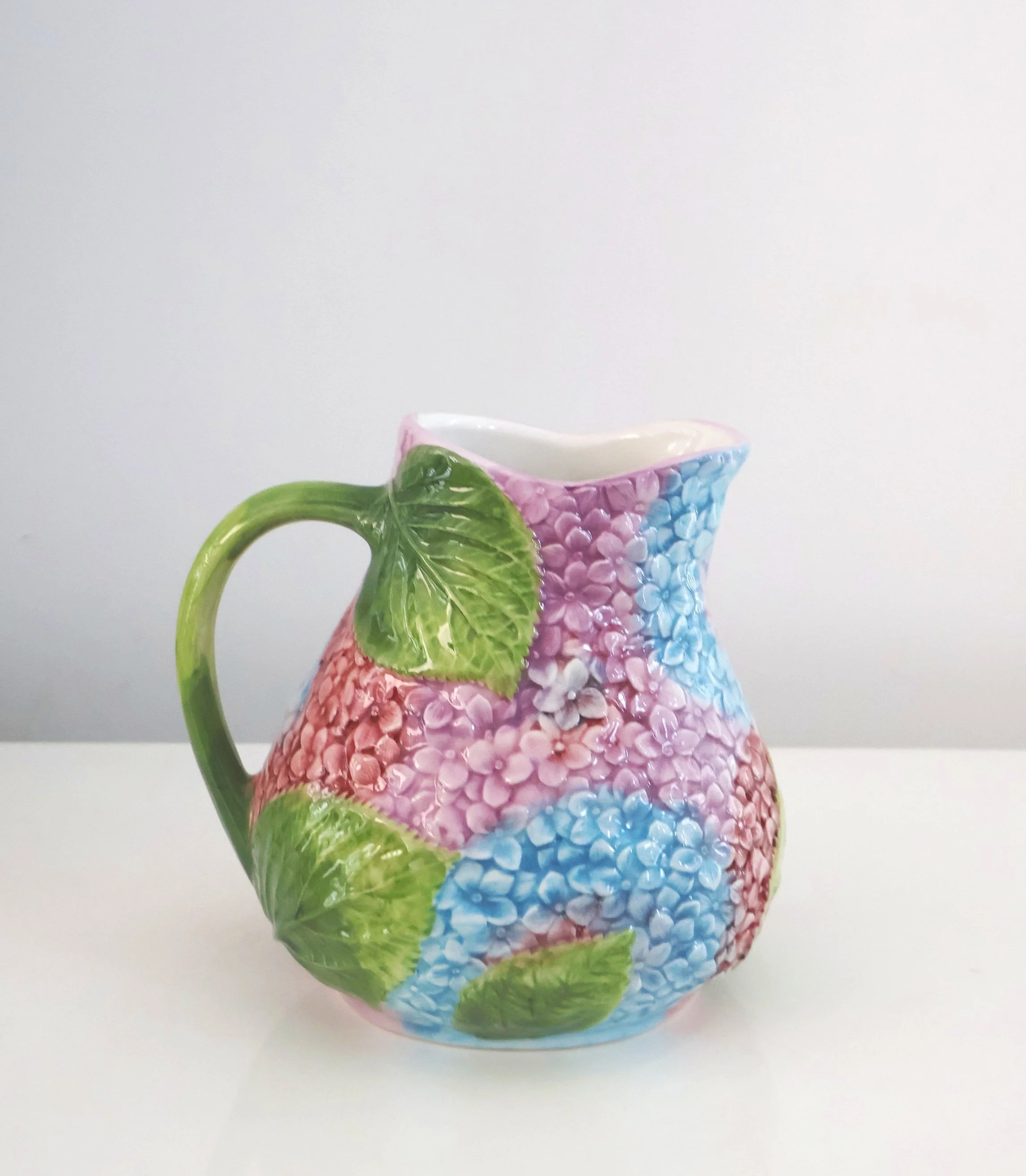 Les Ottomans Ortensie Hand-Painted Ceramic Jug - Large Hydrangea