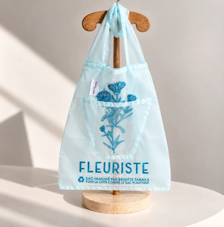 Brigitte Tanaka Blue Florist Organza Bag