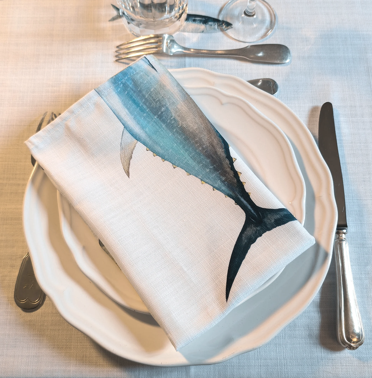 Varek Cotton Napkins: The Red Tuna
