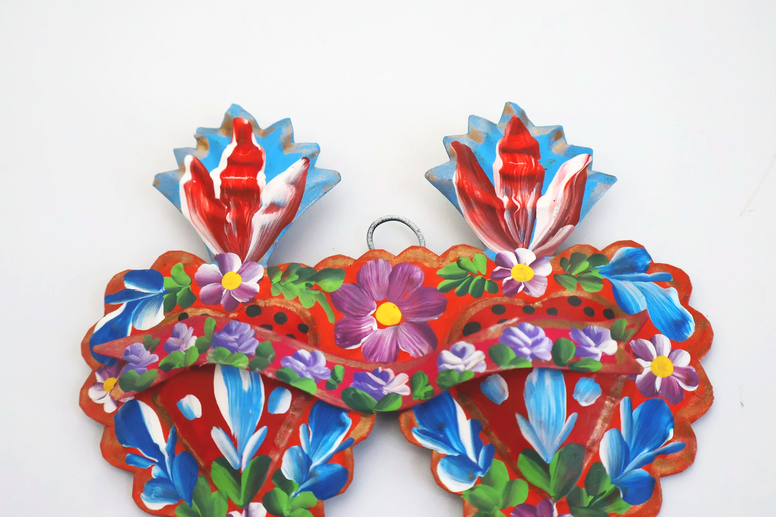 Tin Couple Heart Mini Red