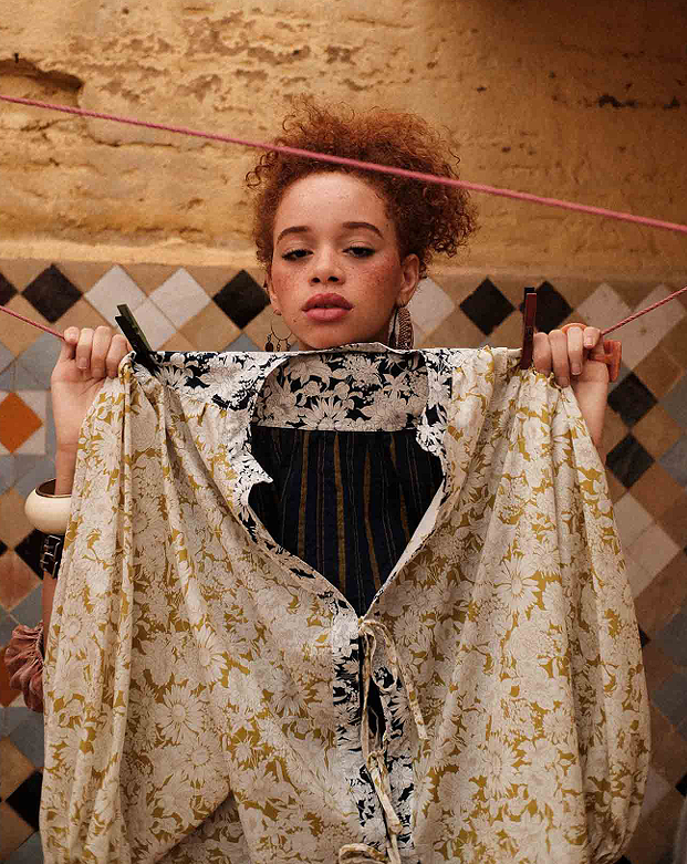 Claramonte Nina Shirt-Stripe Anis One Size