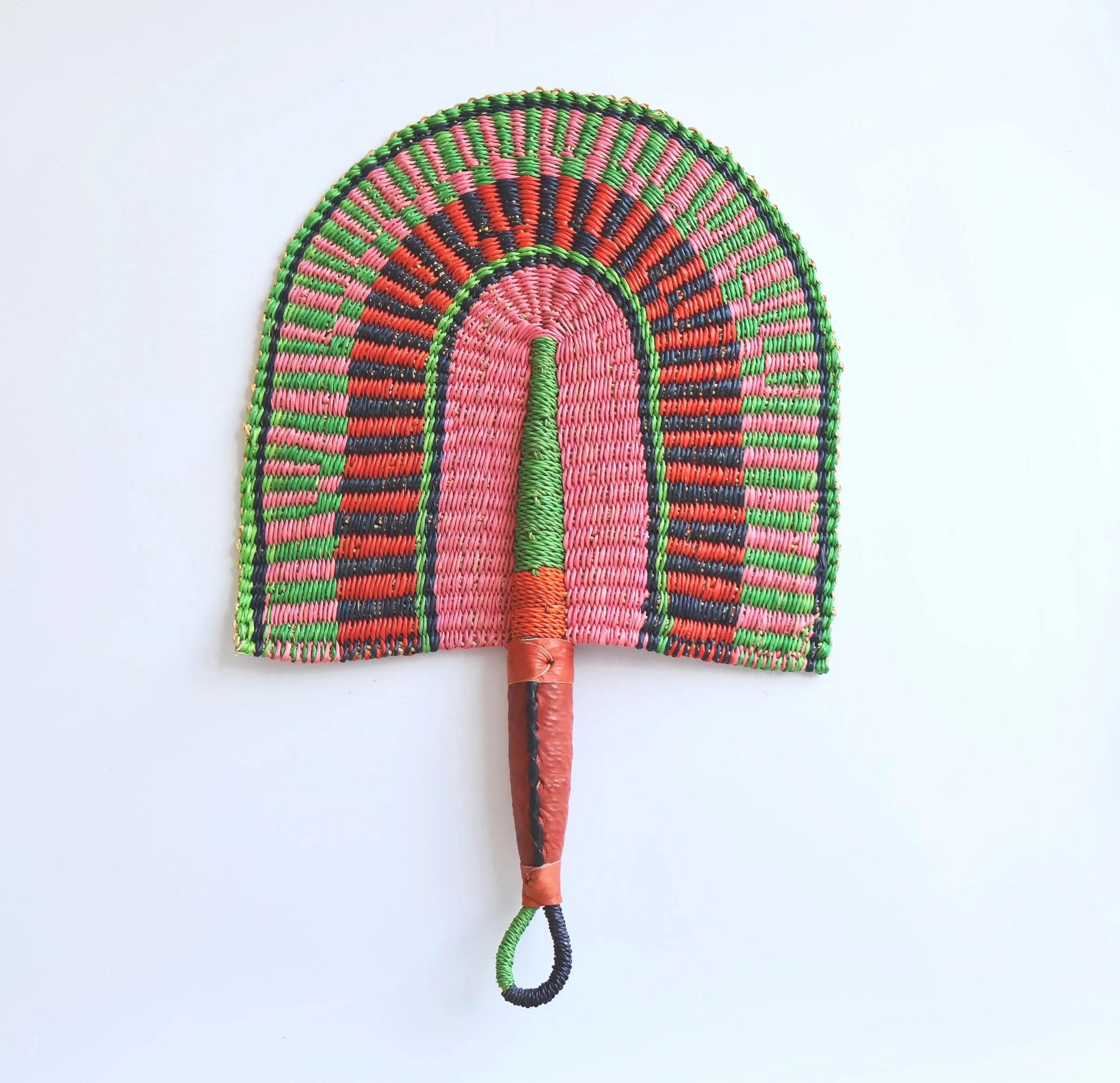 Bolgatanga Handwoven Semioval Fan #1