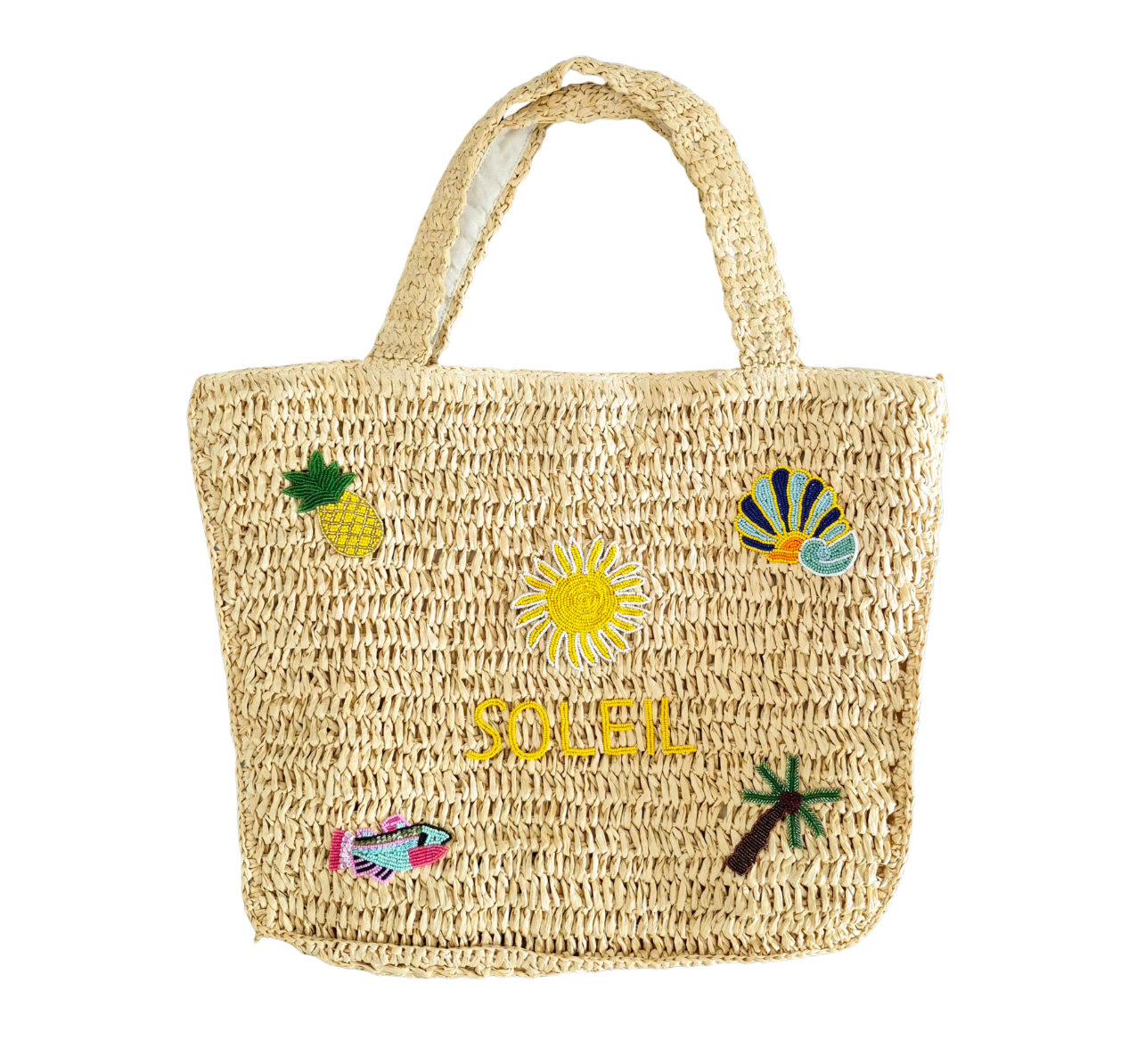 Island Threads Soleil Raffia Bag